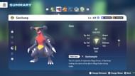 Checking Garchomp's EVs in-game (Image via The Pokemon Company)